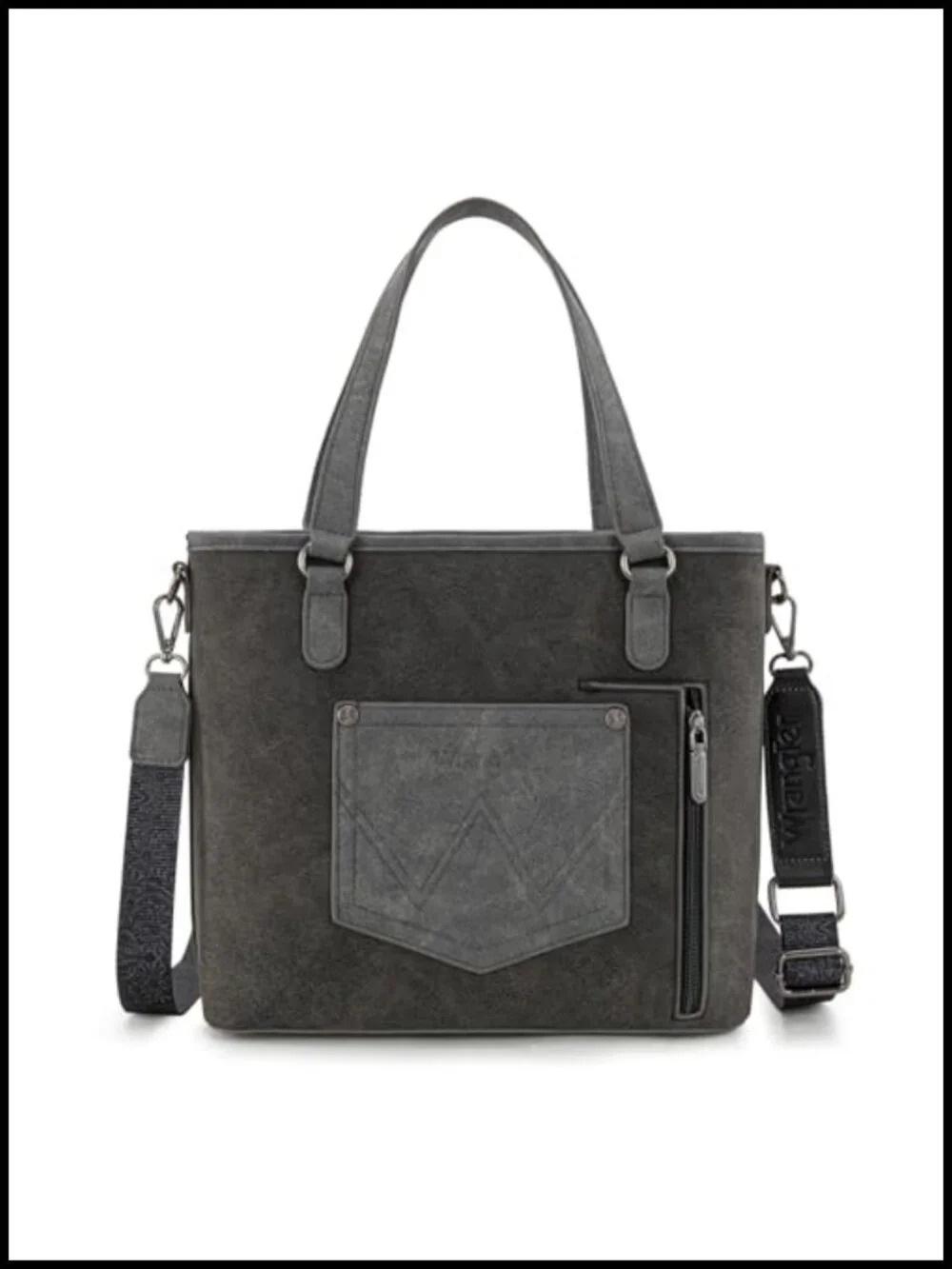 Western Aztec Print Tote Bag for Women PU Leather Satchel with Detachable